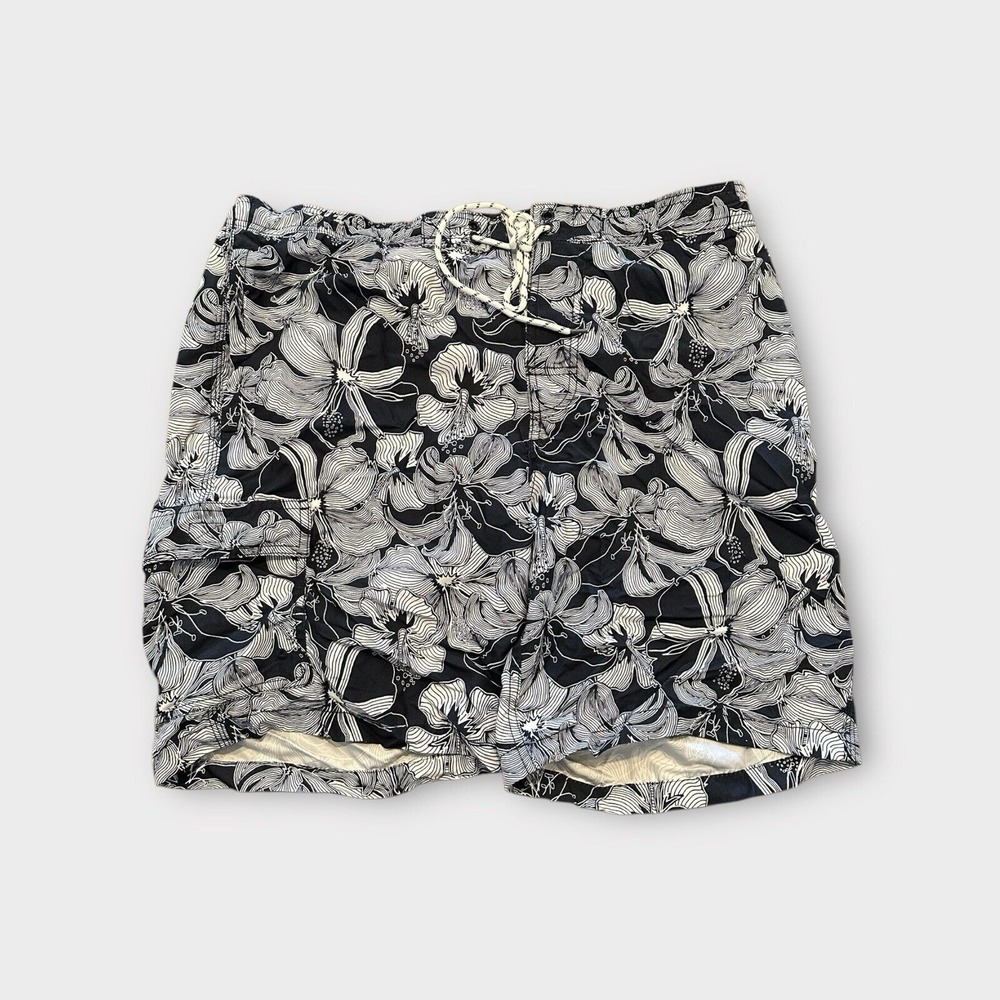 Goodfellow Swim Trunks Mens Large‎ Blue Floral Beach Surfer Casual Never Worn